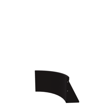 Τοίχος συγκράτησης από χάλυβα - Εσωτερική καμπυλή - 50 x 50 x 40 cm - RAL9005 ματ (μαύρο)