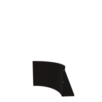 Τοίχος συγκράτησης από χάλυβα - Εξωτερική καμπυλή - 50 x 50 x 50 cm - RAL9005 ματ (μαύρο)