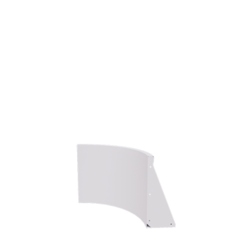 Τοίχος συγκράτησης από χάλυβα - Εσωτερική καμπυλή - 50 x 50 x 50 cm - RAL9010 ματ (λευκό)