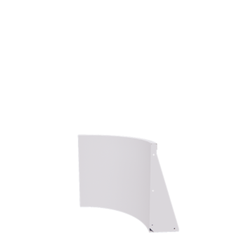 Τοίχος συγκράτησης από χάλυβα - Εσωτερική καμπυλή - 50 x 50 x 60 cm - RAL9010 ματ (λευκό)