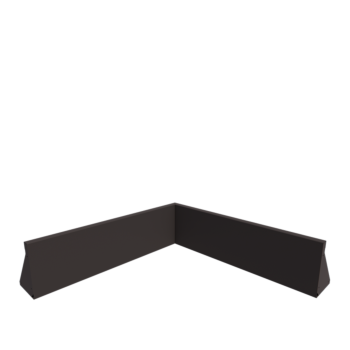 Τοίχος συγκράτησης από χάλυβα - Εσωτερική γωνία - 100 x 100 x 30 cm - Άλλο χρώμα RAL