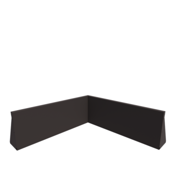 Τοίχος συγκράτησης από χάλυβα - Εσωτερική γωνία - 100 x 100 x 40 cm - Άλλο χρώμα RAL