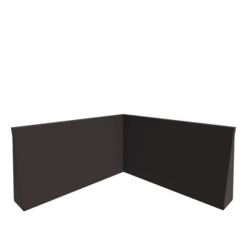 Τοίχος συγκράτησης από χάλυβα - Εσωτερική γωνία - 100 x 100 x 60 cm - RAL7016 ματ (ανθρακί γκρι)