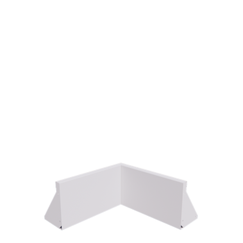 Τοίχος συγκράτησης από χάλυβα - Εσωτερική γωνία - 50 x 50 x 30 cm - RAL9010 ματ (λευκό)
