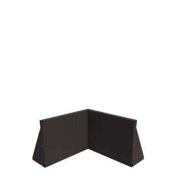 Τοίχος συγκράτησης από χάλυβα - Εσωτερική γωνία - 50 x 50 x 40 cm - Άλλο χρώμα RAL