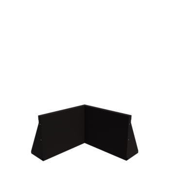 Τοίχος συγκράτησης από χάλυβα - Εσωτερική γωνία - 50 x 50 x 40 cm - RAL9005 ματ (μαύρο)
