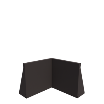 Τοίχος συγκράτησης από χάλυβα - Εσωτερική γωνία - 50 x 50 x 50 cm - RAL7016 ματ (ανθρακί γκρι)