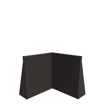 Τοίχος συγκράτησης από χάλυβα - Εσωτερική γωνία - 50 x 50 x 60 cm - Άλλο χρώμα RAL