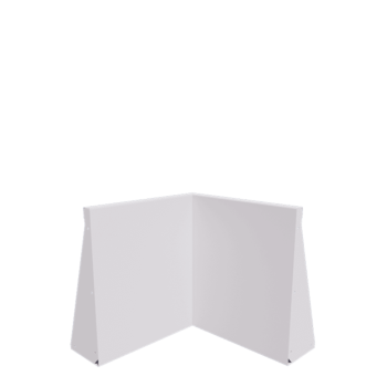 Τοίχος συγκράτησης από χάλυβα - Εσωτερική γωνία - 50 x 50 x 60 cm - RAL9010 ματ (λευκό)
