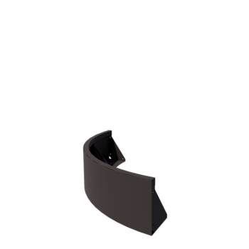 Τοίχος συγκράτησης από χάλυβα - Εξωτερική καμπυλή - 100 x 100 x 30 cm - Άλλο χρώμα RAL