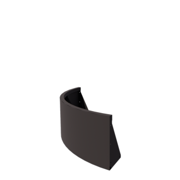 Τοίχος συγκράτησης από χάλυβα - Εξωτερική καμπυλή - 100 x 100 x 40 cm - Άλλο χρώμα RAL