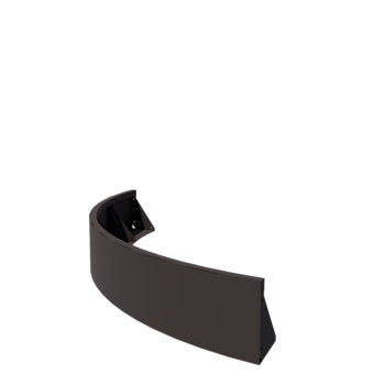 Τοίχος συγκράτησης από χάλυβα - Εξωτερική καμπυλή - 150 x 150 x 30 cm - Άλλο χρώμα RAL