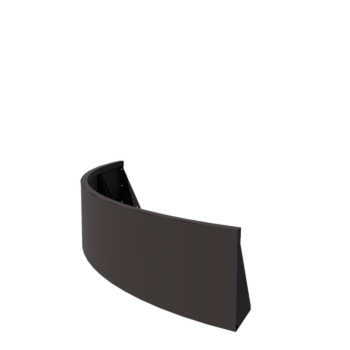 Τοίχος συγκράτησης από χάλυβα - Εξωτερική καμπυλή - 150 x 150 x 40 cm - Άλλο χρώμα RAL