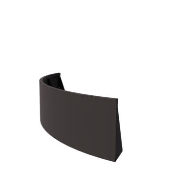 Τοίχος συγκράτησης από χάλυβα - Εξωτερική καμπυλή - 150 x 150 x 50 cm - RAL7016 ματ (ανθρακί γκρι)