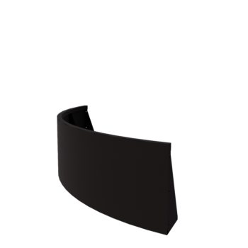 Τοίχος συγκράτησης από χάλυβα - Εξωτερική καμπυλή - 150 x 150 x 50 cm - RAL9005 ματ (μαύρο)