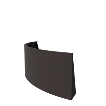 Τοίχος συγκράτησης από χάλυβα - Εξωτερική καμπυλή - 150 x 150 x 60 cm - RAL7016 ματ (ανθρακί γκρι)