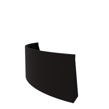 Τοίχος συγκράτησης από χάλυβα - Εξωτερική καμπυλή - 150 x 150 x 60 cm - RAL9005 ματ (μαύρο)