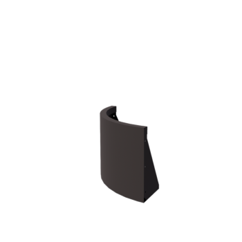 Τοίχος συγκράτησης από χάλυβα - Εξωτερική καμπυλή - 50 x 50 x 40 cm - Άλλο χρώμα RAL