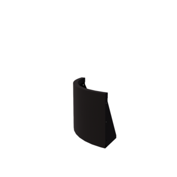 Τοίχος συγκράτησης από χάλυβα - Εξωτερική καμπυλή - 50 x 50 x 40 cm - RAL9005 ματ (μαύρο)