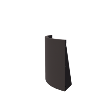 Τοίχος συγκράτησης από χάλυβα - Εξωτερική καμπυλή - 50 x 50 x 60 cm - RAL7016 ματ (ανθρακί γκρι)