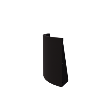 Τοίχος συγκράτησης από χάλυβα - Εξωτερική καμπυλή - 50 x 50 x 60 cm - RAL9005 ματ (μαύρο)