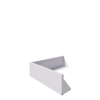 Τοίχος συγκράτησης από χάλυβα - Εξωτερική γωνία - 100 x 100 x 30 cm - RAL9010 ματ (λευκό)