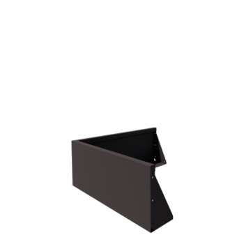 Τοίχος συγκράτησης από χάλυβα - Εξωτερική γωνία - 100 x 100 x 40 cm - Άλλο χρώμα RAL