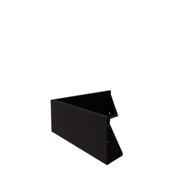 Τοίχος συγκράτησης από χάλυβα - Εξωτερική γωνία - 100 x 100 x 40 cm - RAL9005 ματ (μαύρο)