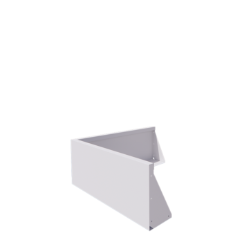 Τοίχος συγκράτησης από χάλυβα - Εξωτερική γωνία - 100 x 100 x 40 cm - RAL9010 ματ (λευκό)
