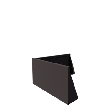 Τοίχος συγκράτησης από χάλυβα - Εξωτερική γωνία - 100 x 100 x 50 cm - Άλλο χρώμα RAL