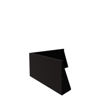 Τοίχος συγκράτησης από χάλυβα - Εξωτερική γωνία - 100 x 100 x 50 cm - RAL9005 ματ (μαύρο)