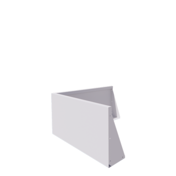 Τοίχος συγκράτησης από χάλυβα - Εξωτερική γωνία - 100 x 100 x 50 cm - RAL9010 ματ (λευκό)