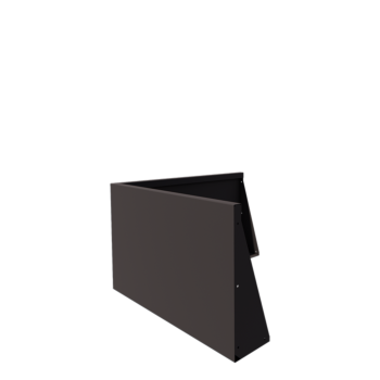 Τοίχος συγκράτησης από χάλυβα - Εξωτερική γωνία - 100 x 100 x 60 cm - RAL7016 ματ (ανθρακί γκρι)