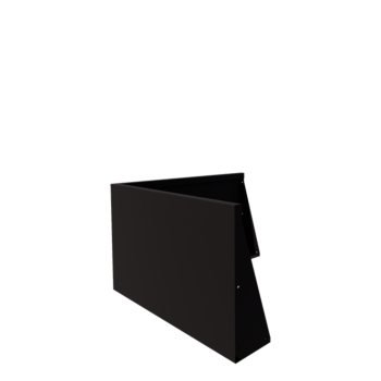 Τοίχος συγκράτησης από χάλυβα - Εξωτερική γωνία - 100 x 100 x 60 cm - RAL9005 ματ (μαύρο)