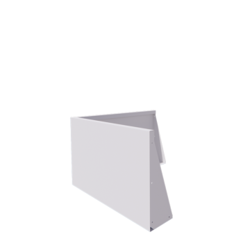 Τοίχος συγκράτησης από χάλυβα - Εξωτερική γωνία - 100 x 100 x 60 cm - RAL9010 ματ (λευκό)