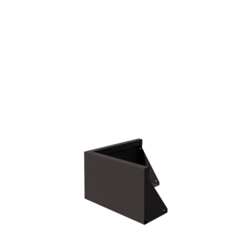 Τοίχος συγκράτησης από χάλυβα - Εξωτερική γωνία - 50 x 50 x 30 cm - Άλλο χρώμα RAL