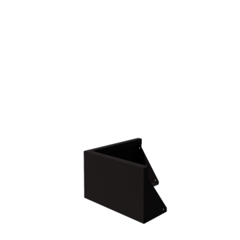 Τοίχος συγκράτησης από χάλυβα - Εξωτερική γωνία - 50 x 50 x 30 cm - RAL9005 ματ (μαύρο)