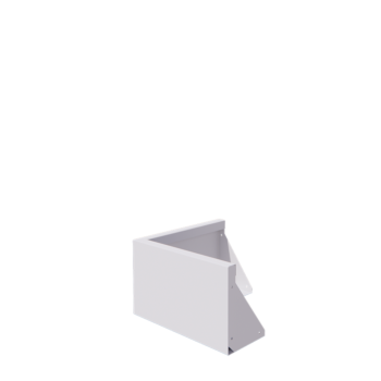 Τοίχος συγκράτησης από χάλυβα - Εξωτερική γωνία - 50 x 50 x 30 cm - RAL9010 ματ (λευκό)