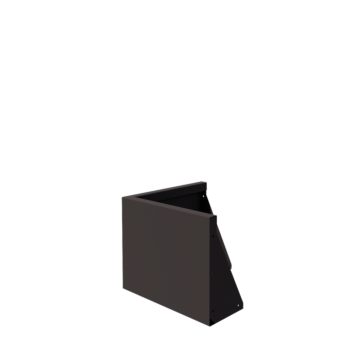 Τοίχος συγκράτησης από χάλυβα - Εξωτερική γωνία - 50 x 50 x 40 cm - Άλλο χρώμα RAL