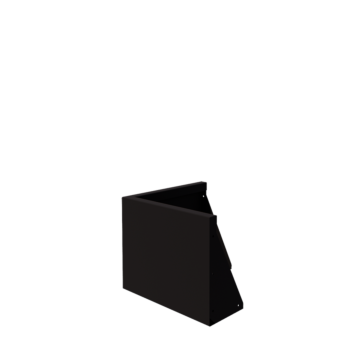 Τοίχος συγκράτησης από χάλυβα - Εξωτερική γωνία - 50 x 50 x 40 cm - RAL9005 ματ (μαύρο)