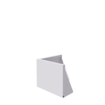 Τοίχος συγκράτησης από χάλυβα - Εξωτερική γωνία - 50 x 50 x 40 cm - RAL9010 ματ (λευκό)