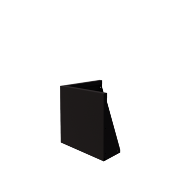Τοίχος συγκράτησης από χάλυβα - Εξωτερική γωνία - 50 x 50 x 50 cm - RAL9005 ματ (μαύρο)