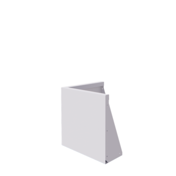 Τοίχος συγκράτησης από χάλυβα - Εξωτερική γωνία - 50 x 50 x 50 cm - RAL9010 ματ (λευκό)