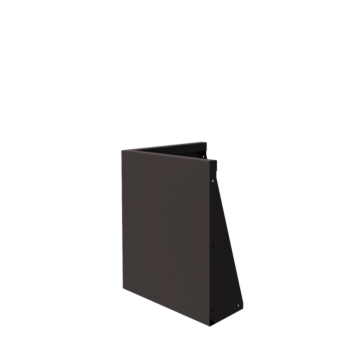 Τοίχος συγκράτησης από χάλυβα - Εξωτερική γωνία - 50 x 50 x 60 cm - Άλλο χρώμα RAL