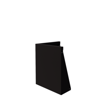 Τοίχος συγκράτησης από χάλυβα - Εξωτερική γωνία - 50 x 50 x 60 cm - RAL9005 ματ (μαύρο)