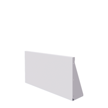 Τοίχος συγκράτησης από χάλυβα - Ίσιο - 100 x 50 cm - RAL9010 ματ (λευκό)