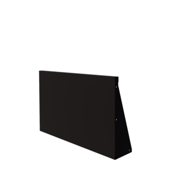Τοίχος συγκράτησης από χάλυβα - Ίσιο - 100 x 60 cm - RAL9005 ματ (μαύρο)