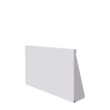 Τοίχος συγκράτησης από χάλυβα - Ίσιο - 100 x 60 cm - RAL9010 ματ (λευκό)