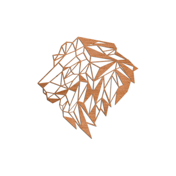 Διακόσμηση τοίχου από χάλυβα Corten - Λιοντάρι 2.0 Small - 50,8 x 50 cm