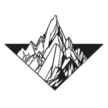 Διακόσμηση τοίχου από μέταλλο - Βουνό Small - 45,9 x 60 cm